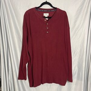 Arizona Jean Company Red Long Sleeve Tee Soft Knit